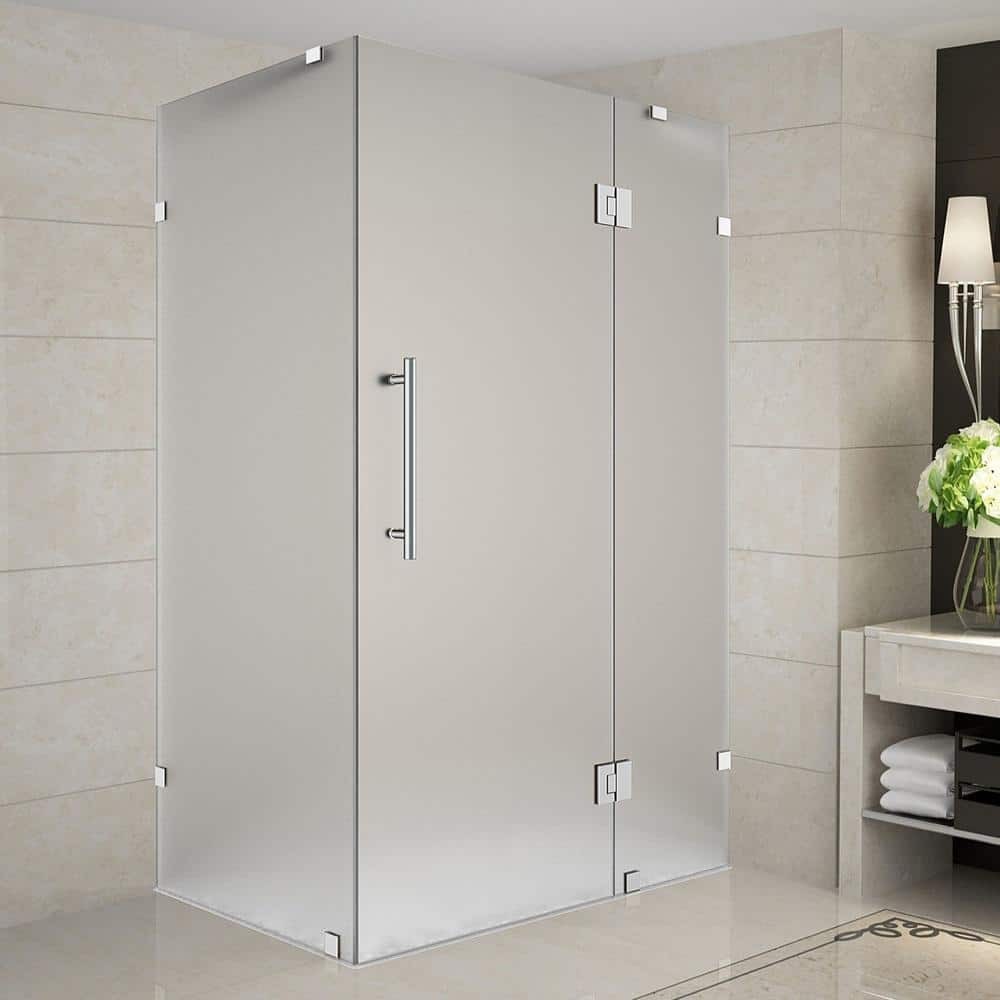 Aston Sen987f-5330-10 72  High X 53  Wide X 30  Deep Hinged Frameless Shower Enclosure -