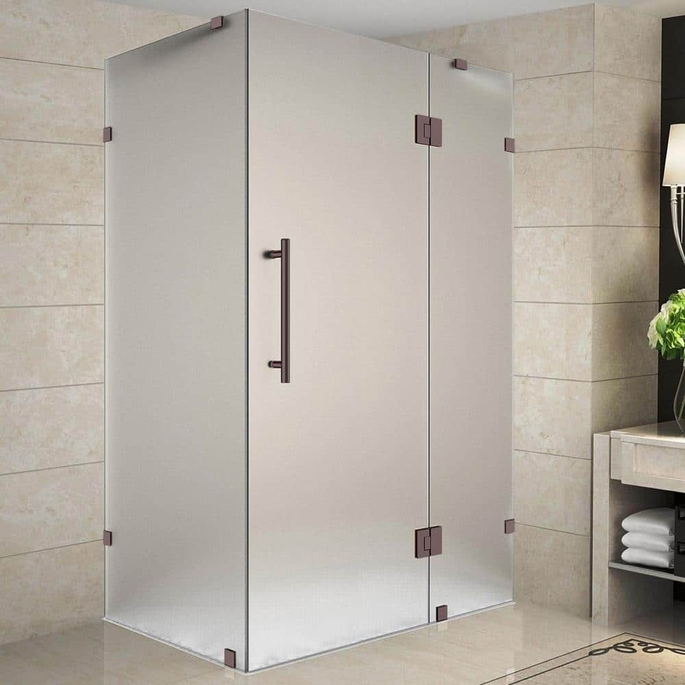 Aston Sen987f-5330-10 72  High X 53  Wide X 30  Deep Hinged Frameless Shower Enclosure -