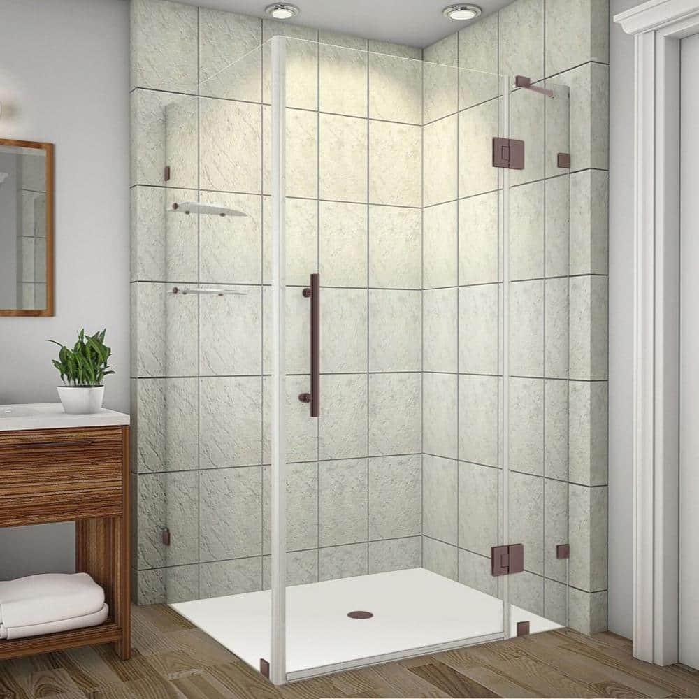 Aston Sen992-5330-10 72  High X 53  Wide X 30  Deep Hinged Frameless Shower Enclosure -