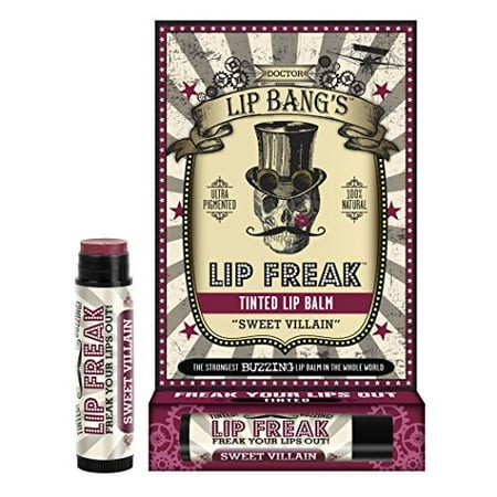 Doctor Lip Bang S BUZZING Lip Balm | Lip Freak| 100% All Natural | Cruelty Free | Tinted | Sweet Villain