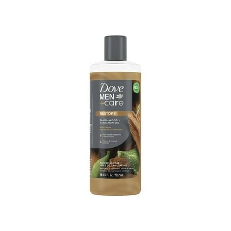 Pack of 2 Dove Men+Care Restoring Hydrating Men S Body Wash  Sandalwood and Cardamom  18 Fl Oz