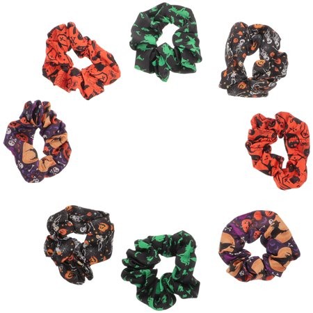 Halloween Hair Tie Ponytail Holder Rings Ribbons Band Gummies Theme Ties Girl Headdress Headgear Simple