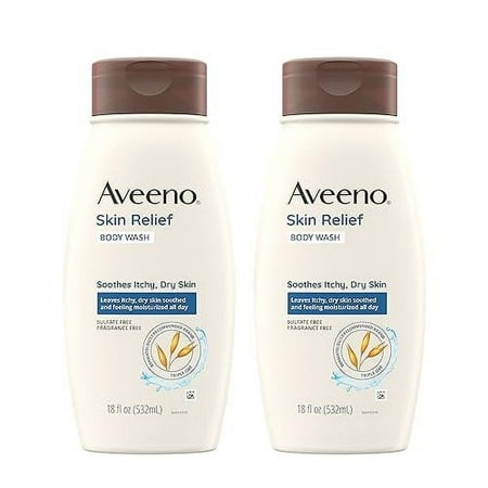 Aveeno Skin Relief Fragrance-Free Body Wash with Triple Oat Formula  Gentle Daily Cleanser for Sensitive Skin Leaves Dry Skin Feeling Moisturized  Sul