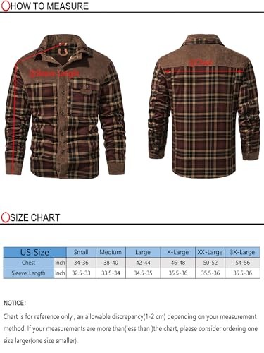Mr.Stream Men's Outdoor Casual Vintage Long Sleeve Plaid Flannel Button Down Shirt Jacket 3251 Red Coffee XL thumbnail