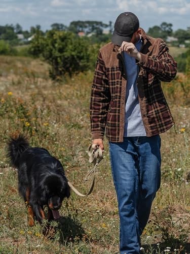 Mr.Stream Men's Outdoor Casual Vintage Long Sleeve Plaid Flannel Button Down Shirt Jacket 3251 Red Coffee XL thumbnail