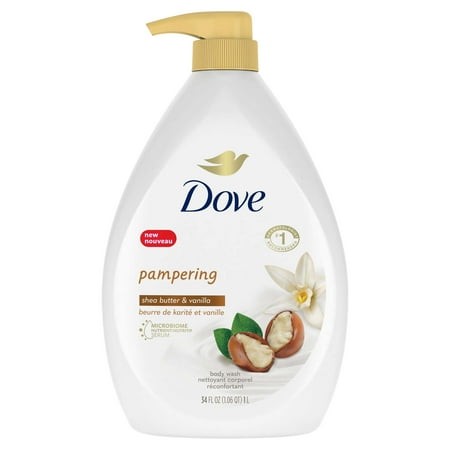 Dove Purely Pampering Body Wash with Pump for Dry Skin Shea Butter with Warm Vanilla Cleanser That Effectively Washes Away Bacteria While Nourishing Y