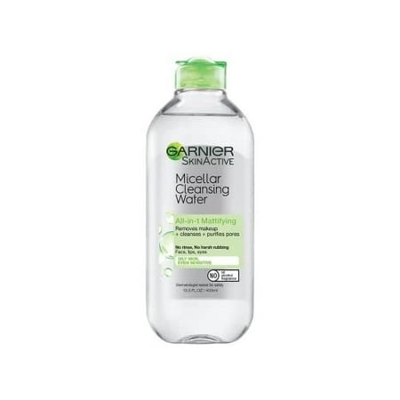 Garnier SkinActive Micellar Water for Oily Skin  Facial Cleanser & Makeup Remover  13.5 Fl Oz (400mL) 1 Count (Packaging May Vary)
