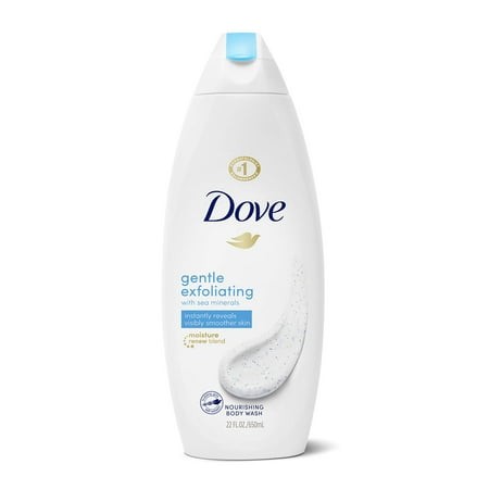 Dove Body Wash 100% Gentle Cleanser  Sulfate Free Gentle Exfoliating with Sea Minerals Bodywash for Softer  Smoother Skin After Just One Shower 22 Oz