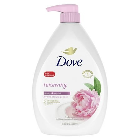 Dove Body Wash with Pump for Dewy Supple Skin Peony and Rose Oil Cleanser That Effectively Washes Away Bacteria While Nourishing Your Skin 34 Oz