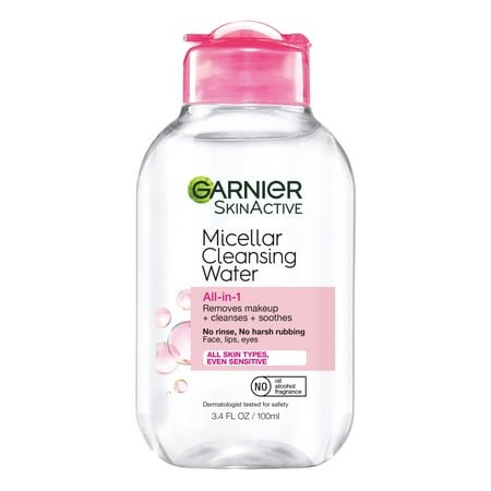 Garnier Skinactive Micellar Cleansing Water - Ultimate All-in-1 Makeup Remover and Facial Cleanser for All Skin Types  3.4 Fl Oz (100Ml) - Unveil Your