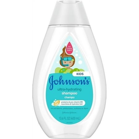 Johnson S Ultra-Hydrating Tear-Free Kids  Shampoo with Pro- Vitamin B5 & Proteins  Paraben-  Sulfate- & Dye-Free Formula  Hypoallergenic & Gentle for 