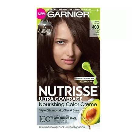 Garnier Nutrisse Ultra Coverage Hair Color  Deep Dark Brown 400  1 Ea  3 Pack