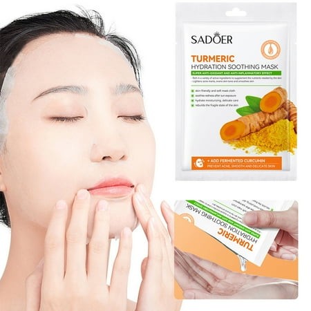 Turmeric Face Mask  Turmeric Moisturizing Soothing Mask Hydrating Moisturizing Refreshing Emollient Mask  Body Wash for Woman Sensitive Skin