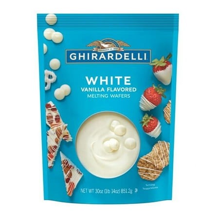 GHIRARDELLI White Vanilla Flavored Melting Wafers - 30 Oz Bag - Start a New Tradition with Friends and Family by Creating Delicious Treats That Look a