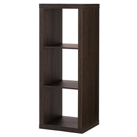 better homes & gardens 3-cube storage organizer  tobacco oak