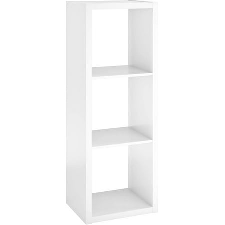 4542 Decorative Open Back 3-Cube Storage Organizer  White