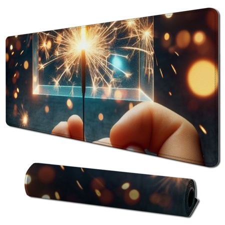 Desk Pad Extended Mouse Pad with Stitched Edges Large Non Slip Desk Mat Keyboard Mouse Mat Desk Protector for Work Game Office Home