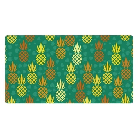 Bingfone Pineapples1 Large Gaming Mouse Pad Extended Desk Mousepad with Stitched Edges Non-Slip Base Water Resist Keyboard Pad for Gamer  Office & Hom