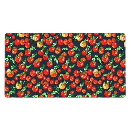 Bingfone Tomatoes Large Gaming Mouse Pad Extended Desk Mousepad with Stitched Edges Non-Slip Base Water Resist Keyboard Pad for Gamer  Office & Home  