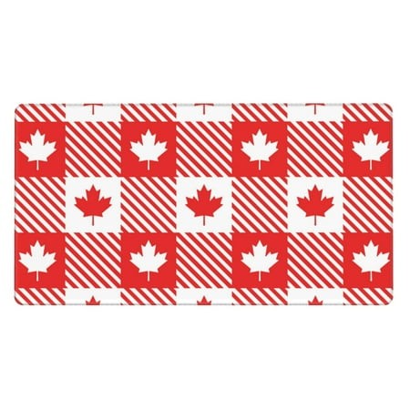 Bingfone Maple Leaves1 Large Gaming Mouse Pad Extended Desk Mousepad with Stitched Edges Non-Slip Base Water Resist Keyboard Pad for Gamer  Office & H