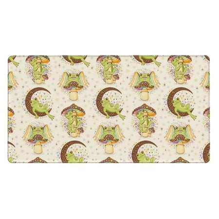 Bingfone Frogs Large Gaming Mouse Pad Extended Desk Mousepad with Stitched Edges Non-Slip Base Water Resist Keyboard Pad for Gamer  Office & Home  29.