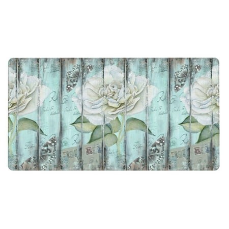 Bingfone Vintage Rose1 Large Gaming Mouse Pad Extended Desk Mousepad with Stitched Edges Non-Slip Base Water Resist Keyboard Pad for Gamer  Office & H