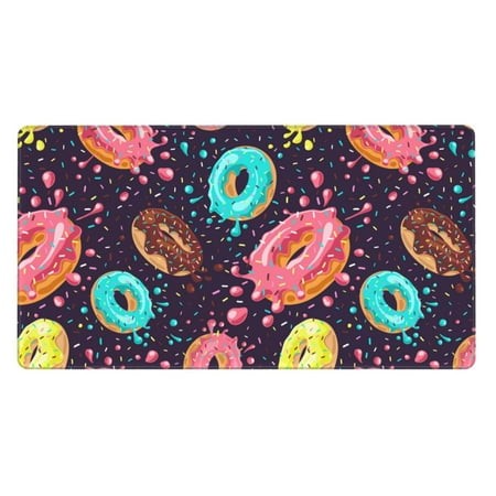 Bingfone Donuts1 Large Gaming Mouse Pad Extended Desk Mousepad with Stitched Edges Non-Slip Base Water Resist Keyboard Pad for Gamer  Office & Home  2