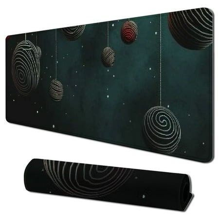 Wllo0ord Desk Pad Extended Mouse Pad with Stitched Edges Large Non Slip Gaming Desk Mat Pattern Keyboard Mouse Mat Desk Protector for Work Game Office