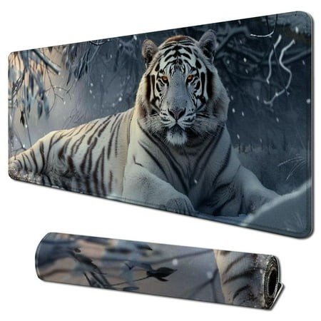 Cmefzd Desk Pad for Gaming  Large Extended Keyboard Mouse Mat with Stitched Edges Mousepad Non-Slip Rubber Base Writing Mat for Laptop Office Gamer Ho