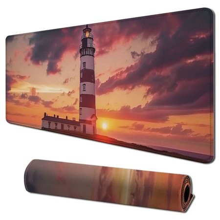 Wllo0ord Desk Pad Extended Mouse Pad with Stitched Edges Large Non Slip Gaming Desk Mat Keyboard Mouse Mat Desk Protector for Work Game Office Home 31