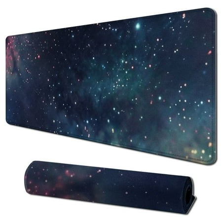 Wllo0ord Desk Pad Extended Mouse Pad with Stitched Edges Large Non Slip Gaming Desk Mat Keyboard Mouse Mat Desk Protector for Work Game Office Home 31