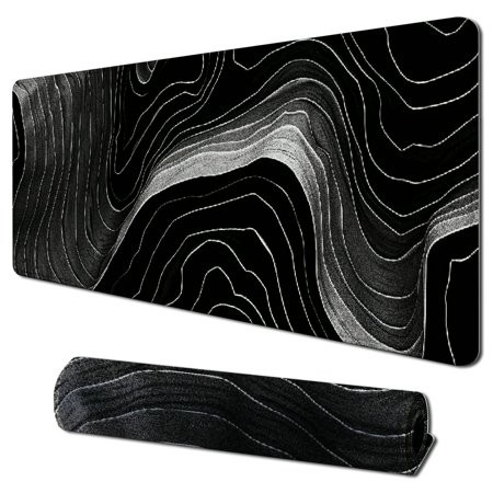 Cmefzd Gaming Mouse Pad Large Mouse Pad Long Extended Big Mousepad Non-Slip Rubber Keyboard Mouse Pad with Stitched Edges for Laptop Home Office (Topo