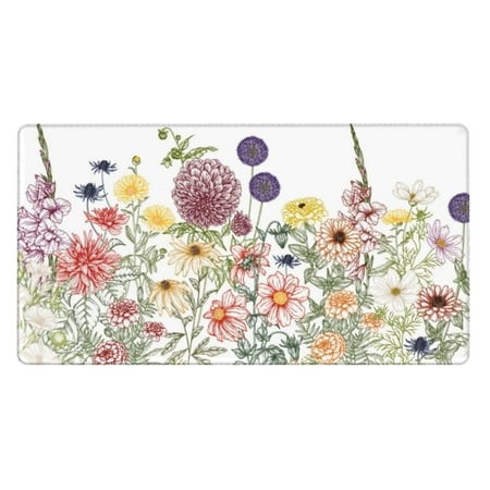 Bingfone Autumn Garden Large Gaming Mouse Pad Extended Desk Mousepad with Stitched Edges Non-Slip Base Water Resist Keyboard Pad for Gamer  Office & H
