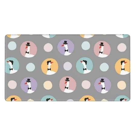 Bingfone Cute Geese Large Gaming Mouse Pad Extended Desk Mousepad with Stitched Edges Non-Slip Base Water Resist Keyboard Pad for Gamer  Office & Home