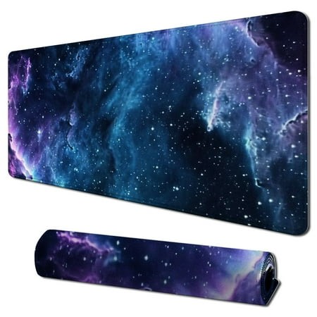 Plloopoed Large Mouse Pad  Full Desk XXL Extended Gaming Mouse Pad  Waterproof Desk Mat with Stitched Edges  Non-Slip Laptop Computer Keyboard Mousepa