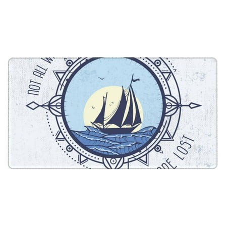 Bingfone Not All Who Wander Are Lost2 Large Gaming Mouse Pad Extended Desk Mousepad with Stitched Edges Non-Slip Base Water Resist Keyboard Pad for Ga
