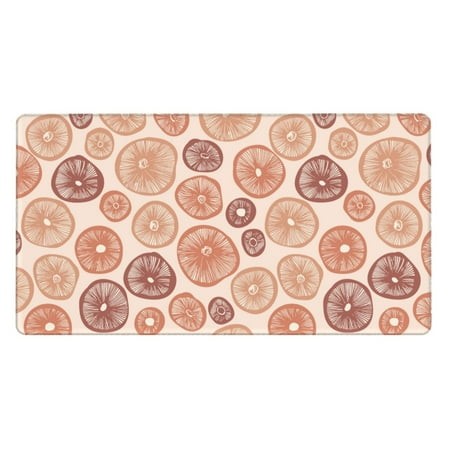 Bingfone Mushrooms2 Large Gaming Mouse Pad Extended Desk Mousepad with Stitched Edges Non-Slip Base Water Resist Keyboard Pad for Gamer  Office & Home
