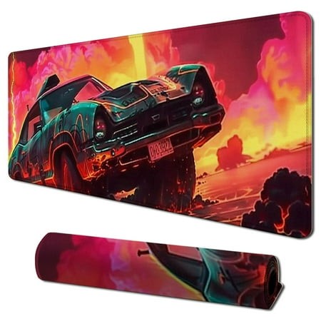 Plloopoed Large Gaming Mouse Pad  Extended XXL Desk Pad & Non-Slip Rubber Mat for Mice and Keyboard with Stitched Edges 31.5x11.8 in