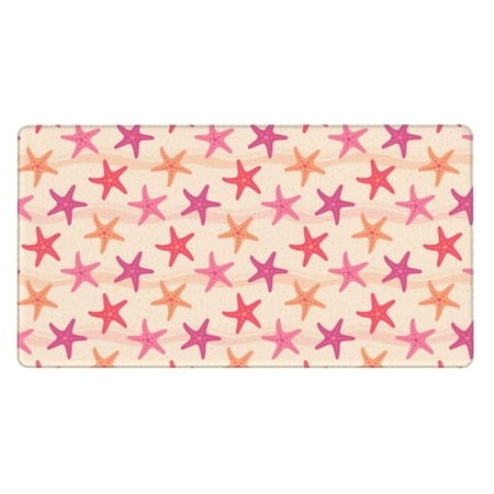 Bingfone Starfish Large Gaming Mouse Pad Extended Desk Mousepad with Stitched Edges Non-Slip Base 29.5 X 16 in