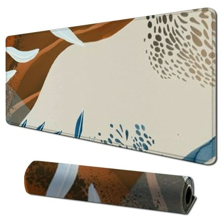 Plloopoed Desk Mat Large Mouse Pad 35  ×15.6  ×0.12   XXL Extended Gaming Mouse Pad Mat with Non-Slip Base Stitched Eges Mousepad for Computer Offic