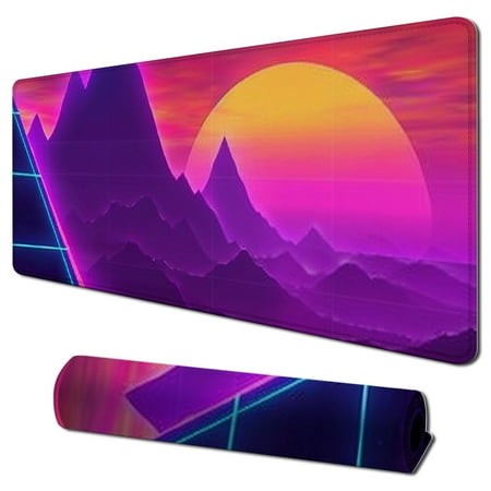 Plloopoed Large Gaming Mouse Pad  Extended XXL Desk Pad & Non-Slip Rubber Mat for Mice and Keyboard with Stitched Edges 31.5x11.8 in