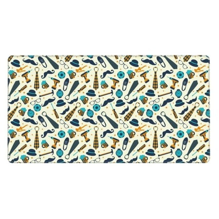 Bingfone Fathers Day Large Gaming Mouse Pad Extended Desk Mousepad with Stitched Edges Non-Slip Base 29.5 X 16 in