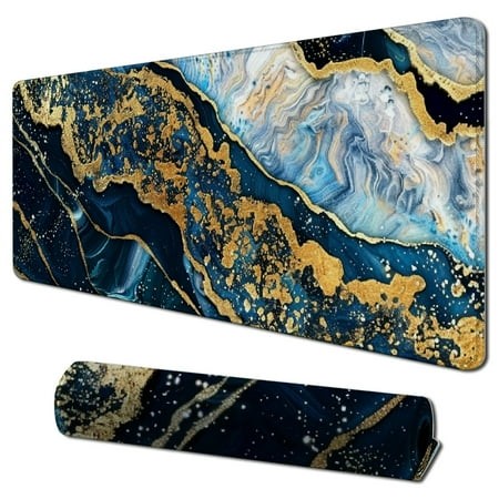 Pingxixi Large Gaming Mouse Pad Extended Desk Pad Keyboard Mat Long Mousepad Decor Writing Pad Non Slip Rubber Base with Stitched Edges for Work  Game