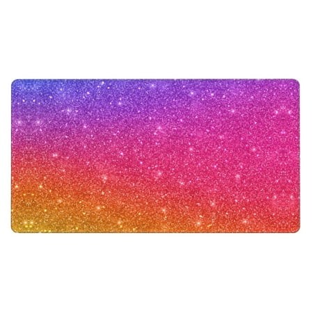 Bingfone Holiday Shiny Large Gaming Mouse Pad Extended Desk Mousepad with Stitched Edges Non-Slip Base 29.5 X 16 in