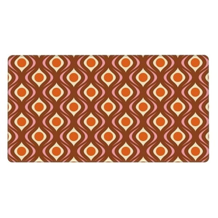 Bingfone 70 S Retro Large Gaming Mouse Pad Extended Desk Mousepad with Stitched Edges Non-Slip Base 29.5 X 16 in