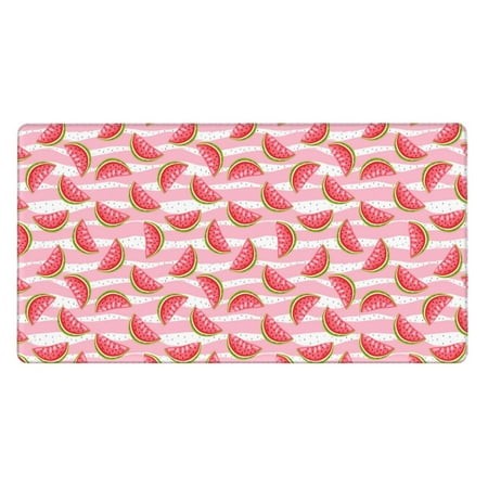 Bingfone Sweet Watermelon Large Gaming Mouse Pad Extended Desk Mousepad with Stitched Edges Non-Slip Base 29.5 X 16 in