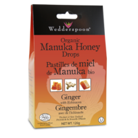 Wedderspoon Organic Manuka Honey Drops Ginger