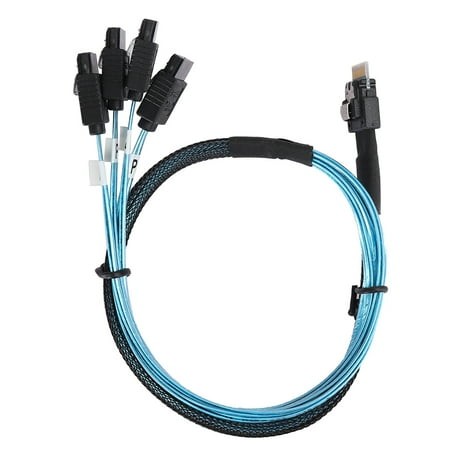 KAUU 12Gbps Connecting Line MINI SAS 38p SFF?8654 to 4 X SATA Server Data Transmission Cable