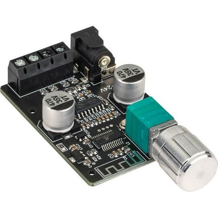 Parts Express 320-6051 2 X 50W High-Power Bluetooth 5.0 Amplifier Board with on/Off Volume Switch