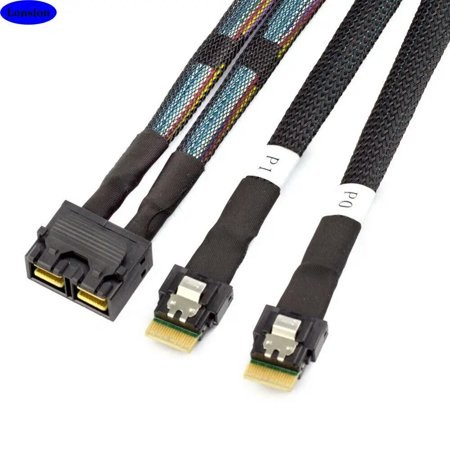 For Mini SAS SFF-8643 8I to 2 Ports SAS SFF-8654 4I Adapter Cable